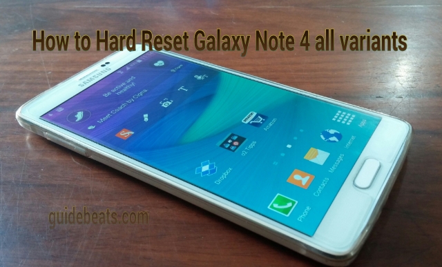 Hard reset Samsung Galaxy Note 4