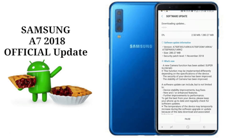 Install Samsung Galaxy A7 Android Pie Update Based On One UI