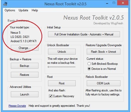 Nexus rooting toolkit
