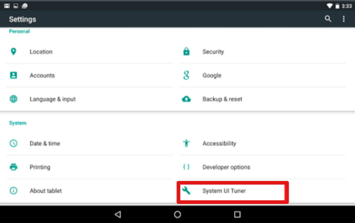 Enable Android 6.0 System UI Tuner